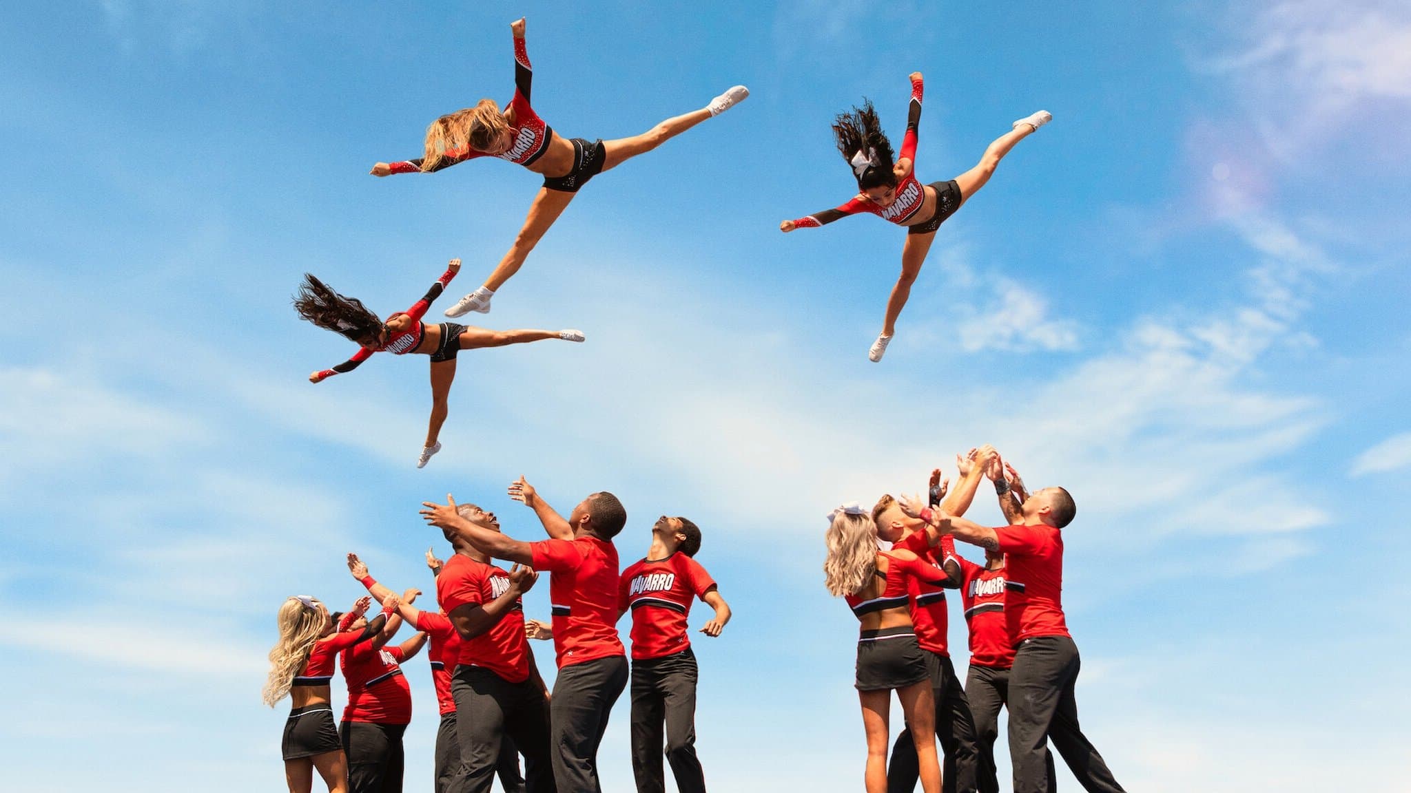 Cheerleaders en acción