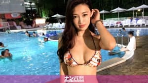 200GANA-1460 ナイトプールナンパ 01 (森川アンナ) アンナ 28歳 スキューバのインストラクター — foto 1