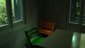 Atardeció en la mesa, del verde al azul — foto 1