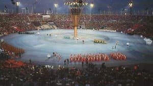 Cérémonie d'ouverture des 16èmes Jeux Olympiques d'hiver à Albertville — foto 1