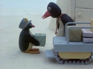 Pingu ayuda a repartir el correo