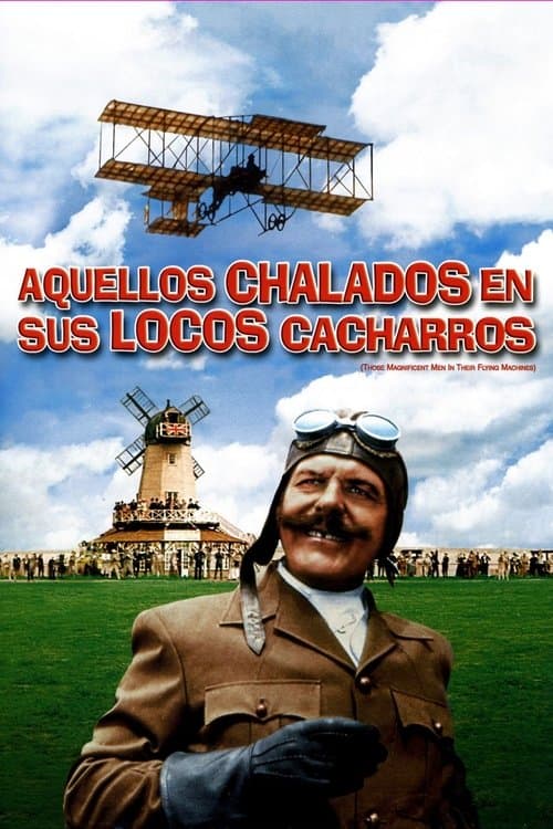 Los intrépidos hombres en sus máquinas voladoras