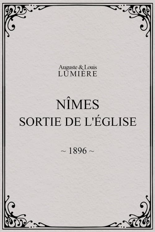Nîmes, sortie de l'église